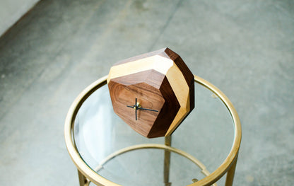 Pinwheel geometric wall and table clock, modern home decor with a stylish geometric design and sleek finish.