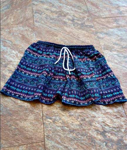White Baobab African Summer short pant T-shirt with vibrant African-inspired print on lightweight fabric.