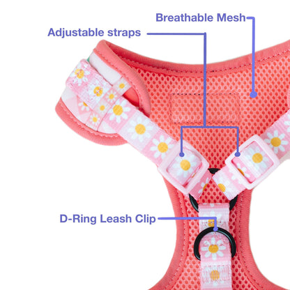Lilac Hemera Precious Peach Collection adjustable pet harness with soft straps and secure buckle, designed for comfortable pets.