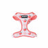 Lilac Hemera Precious Peach Collection adjustable pet harness with soft peach-colored straps and metal buckle for pets.