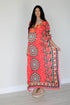 Erin Pontus Mexican silk kaftan dress with a loose, flowing maxi design for women, perfect for summer wear.