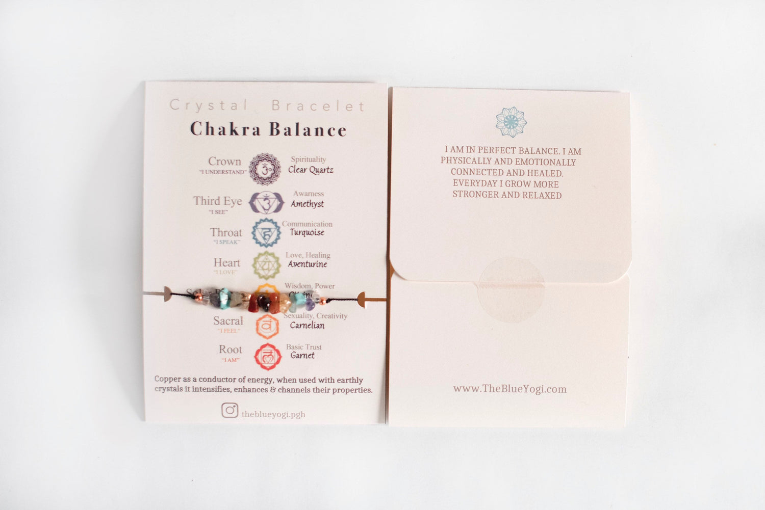 Turquoise Mulberry chakra balance crystal bracelet with eco-friendly sustainable design, featuring colorful beads and adjustable clasp.