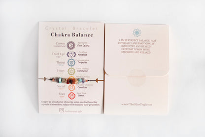 Turquoise Mulberry chakra balance crystal bracelet with eco-friendly sustainable design, featuring colorful beads and adjustable clasp.