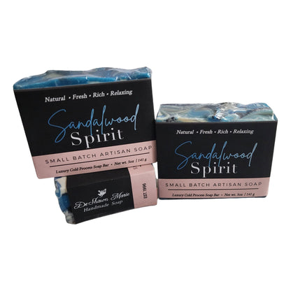 Yellow Shadow Sandalwood Spirit Soap for bath and beauty, with a rich sandalwood scent and elegant packaging.