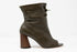 Apricot Hercules Shaz Self-Tie Leather Heels with ankle straps and pointed toes, stylish and sleek footwear for women.