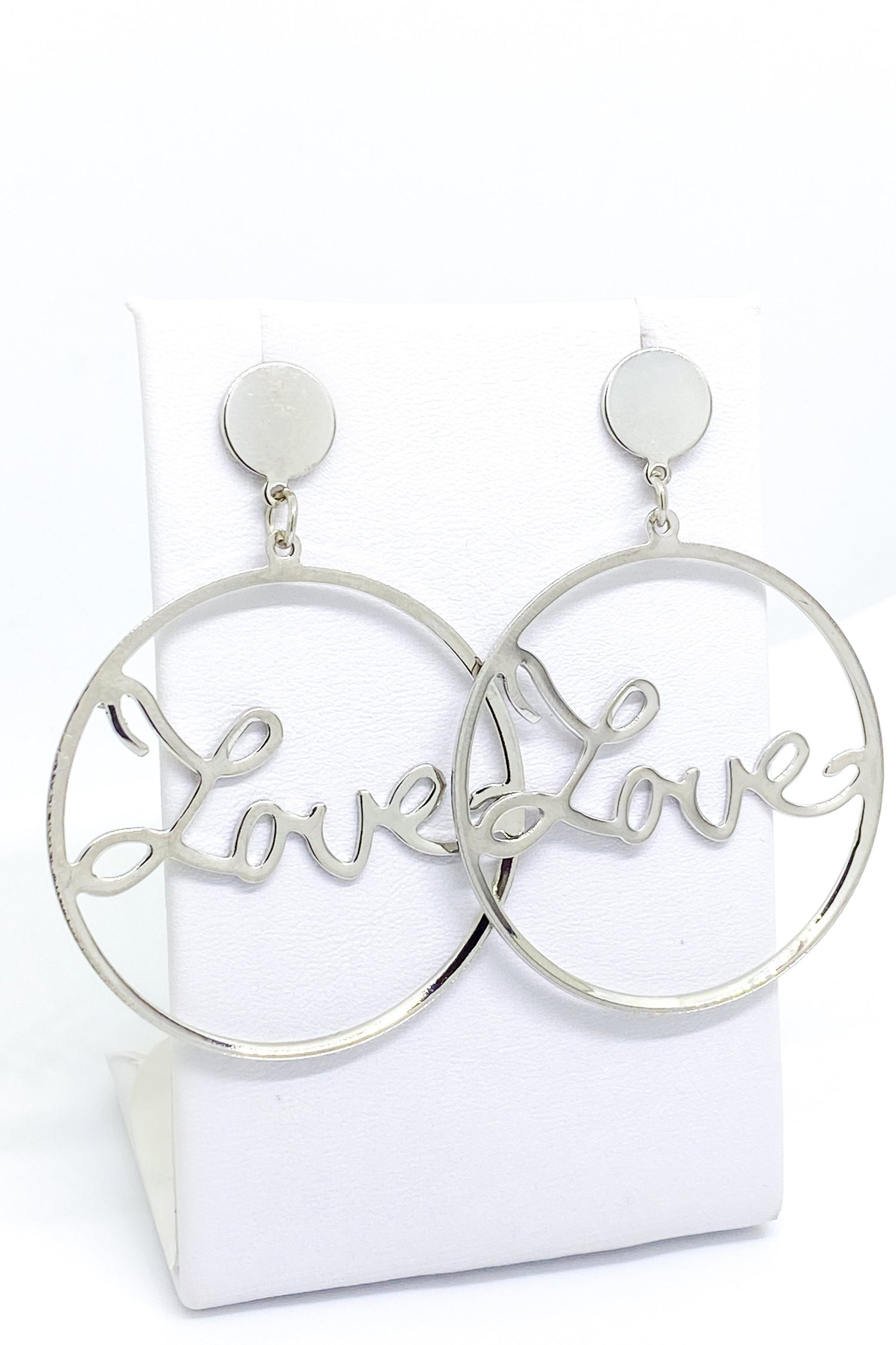 Burgundy Uranus Love Earrings, gold hoop earrings with heart-shaped charms, stylish jewelry for women.