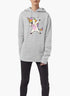Gray hoodie featuring a dabbing unicorn design, perfect for women, from Scorpius&