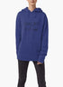 Blue Make Art Not War hoodie by Scorpius, featuring a casual sweater with a bold graphic design and comfortable fit.