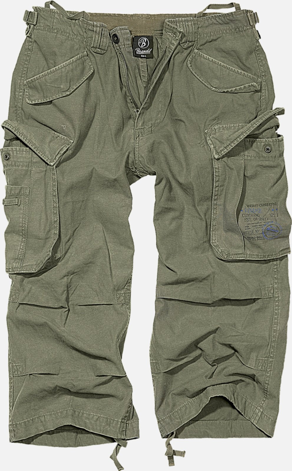 Callisto Industry 3/4 Cargo Shorts in durable fabric, featuring multiple pockets and a casual fit for outdoor activities.