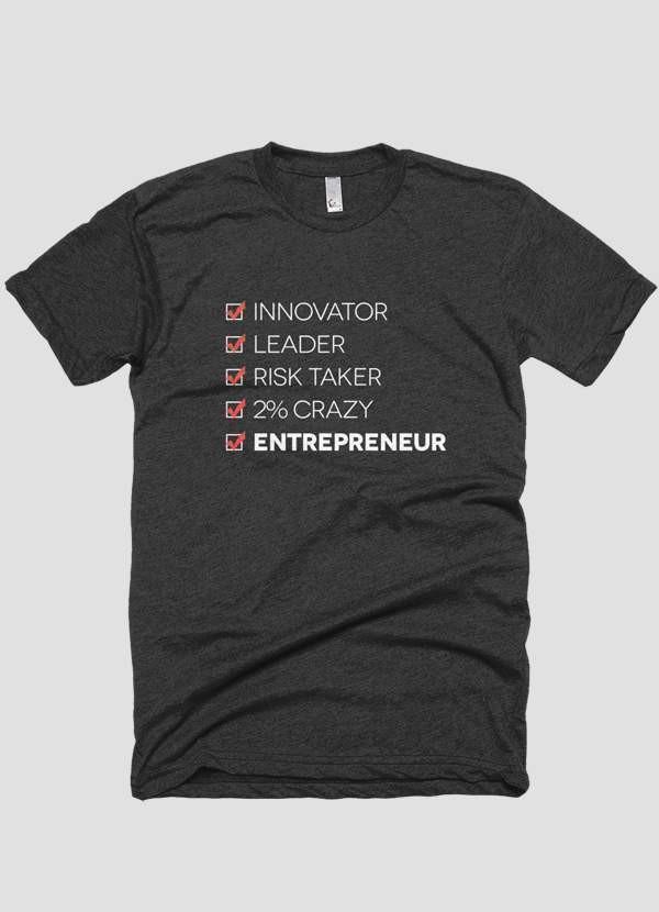 Scorpius T-shirt featuring a graphic design of ingredients of an entrepreneur, casual fit, made from soft fabric.