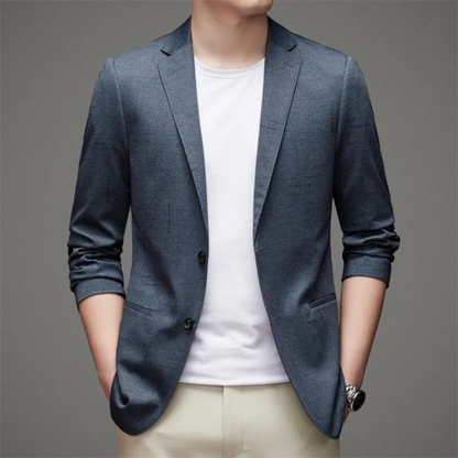 Carmine Juneberry Metropolitan Slim-Fit Blazer in Haute Edition 25, tailored fit with structured lapels and sleek design, front view.