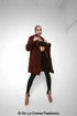 Brown Jacqueline oversized teddy coat by Rose Eleusis, cozy and stylish jacket with plush faux fur texture.
