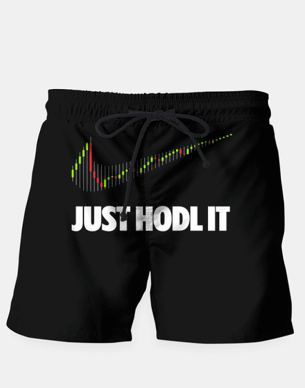 Sky Felix Just Hodl It Shorts T-shirt featuring bold "Hodl" graphic on soft, casual fabric, perfect for crypto enthusiasts.