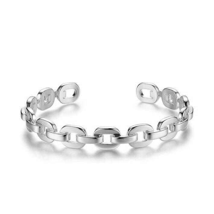 Small Kaye Link Bracelet by Bronze Lucy featuring silver jewelry design with intricate links and elegant craftsmanship.