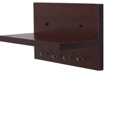 Wall hanging key holder by Apricot Lucky with floating mahogany design for home decor and organized key storage.