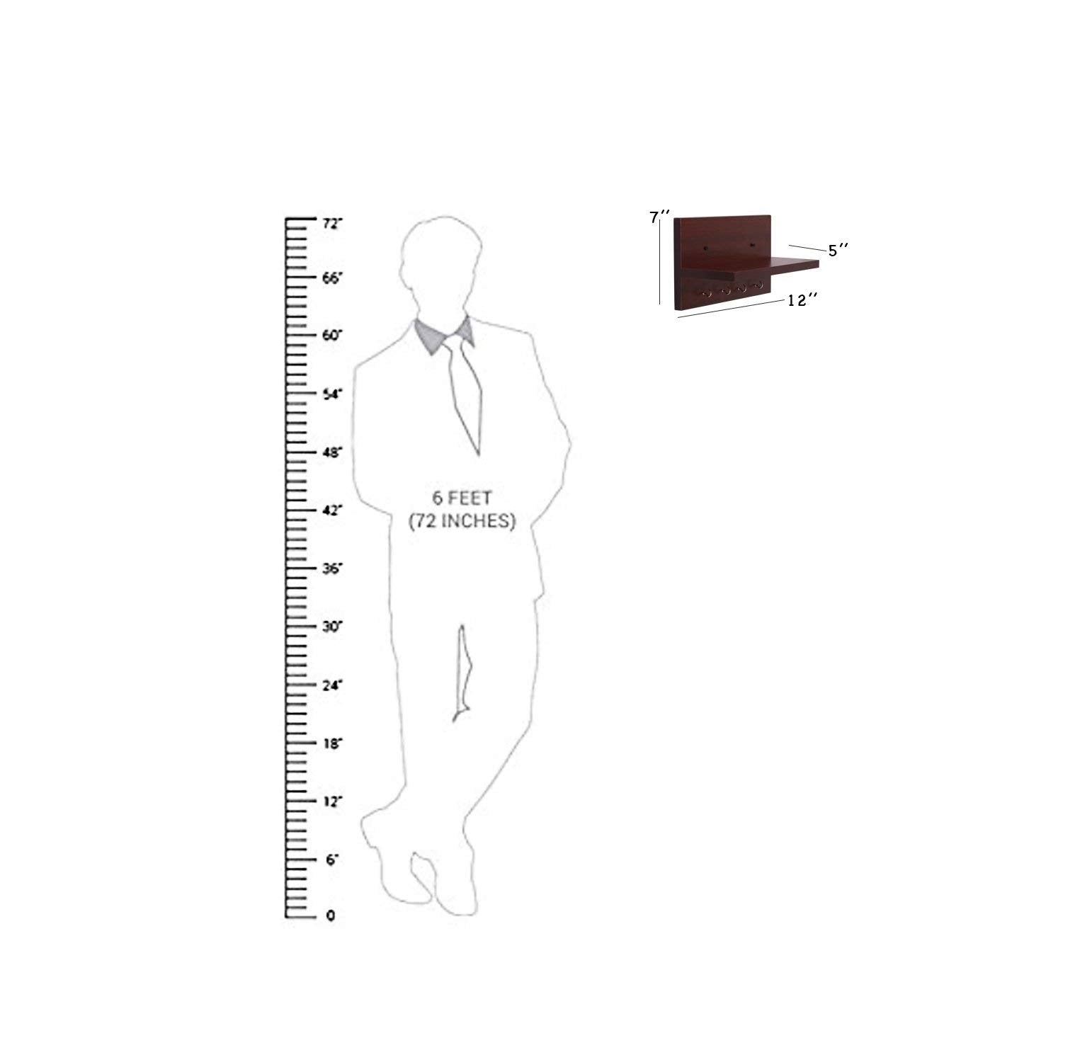 Apricot Lucky wooden wall hanging key holder with floating design, ideal for home decor and organizing keys in stylish space.