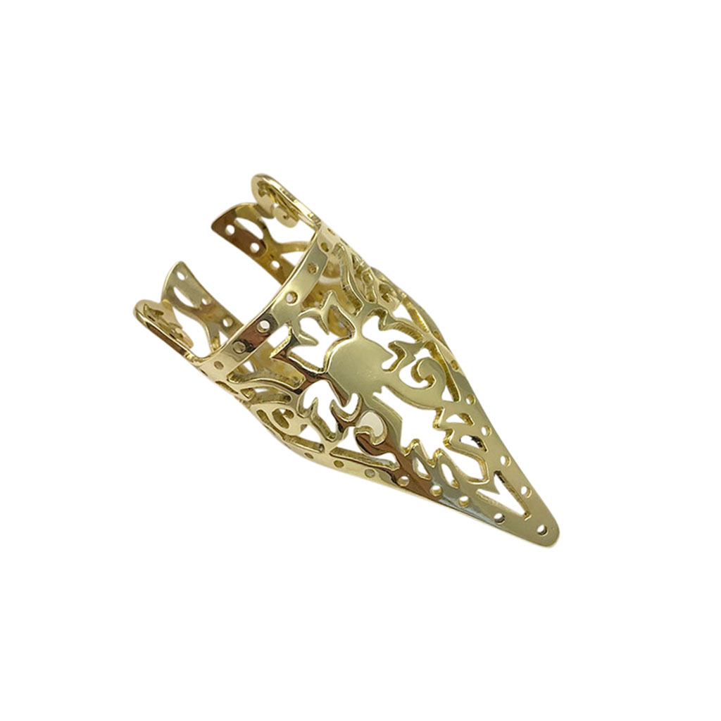 Gold Khmer Temple Ring by Ariel featuring intricate traditional design, showcasing detailed craftsmanship in jewelry.