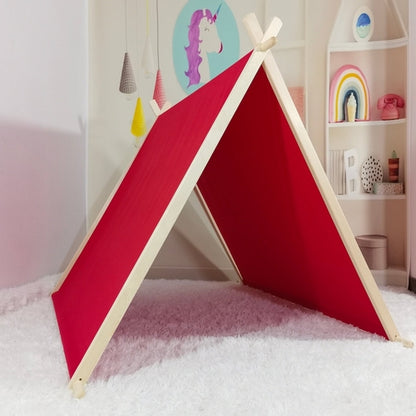 Kids A-Frame Sleepover Tent replacement cover by Amaranth Thistle, featuring a playful tent with string lights inside.