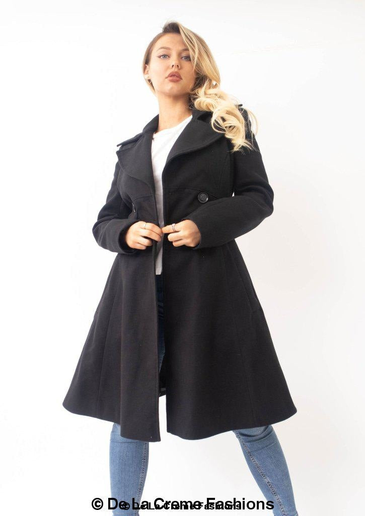 Rose Eleusis Kirsty Slim Fit A-Line Coat, stylish tailored jacket with a flattering A-line silhouette and classic design.