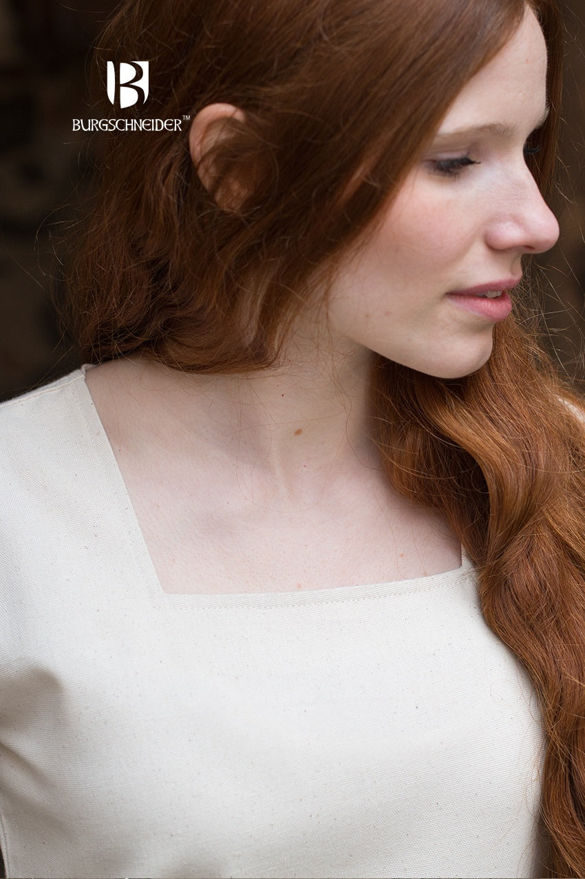 Natural fabric trumpet sleeve under dress by Azure Briseis, designed for festivals and parties, shown in the image.