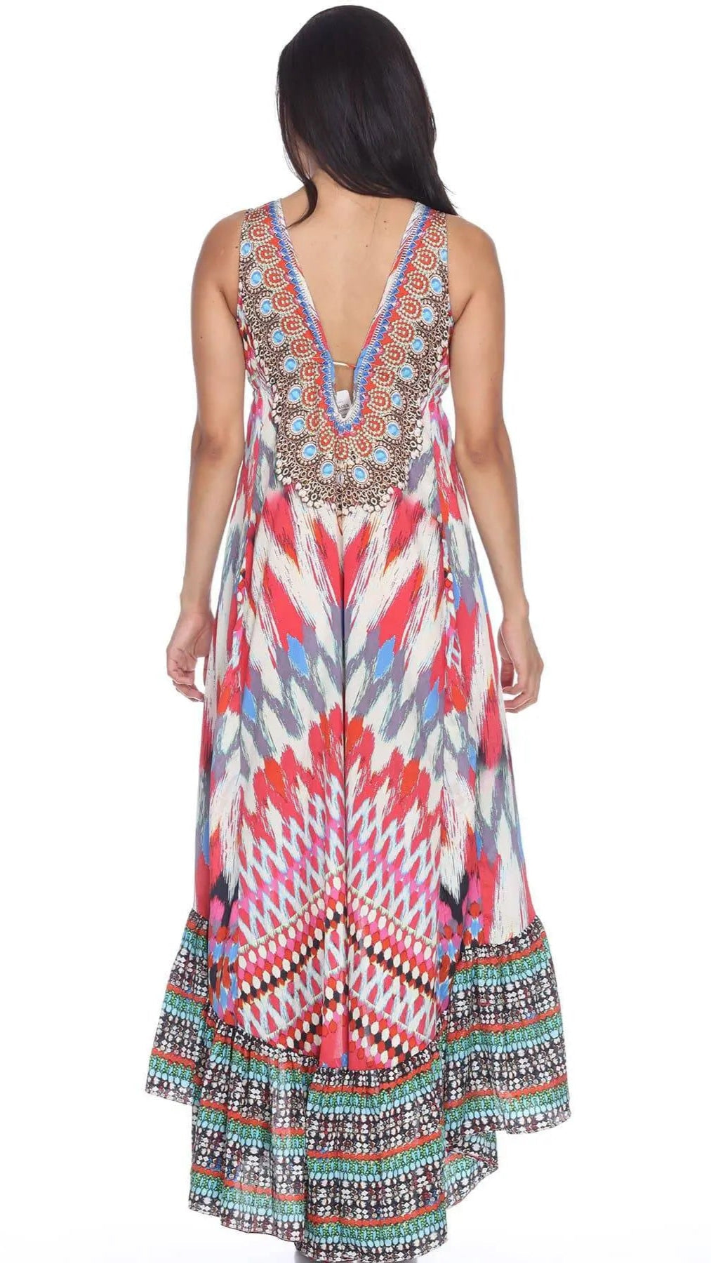 High Low Dresses Resort Beach Boho Casual Summer Evening Vestido Dress Vacation Travel Bohemian