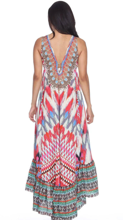 High Low Dresses Resort Beach Boho Casual Summer Evening Vestido Dress Vacation Travel Bohemian