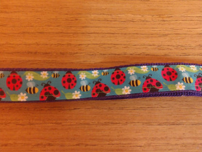 Large green ladybug-themed pet collar by Green Thalassa, designed for medium and large dogs in leash and petwear collection.
