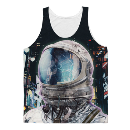 Sky Felix Late Night Life Classic sublimation adult tank top with vibrant printed design on black fabric.