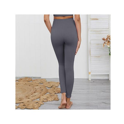 Amethyst Hera stretchy two-piece sportswear set with leggings and matching top, ideal for activewear and casual home wear.