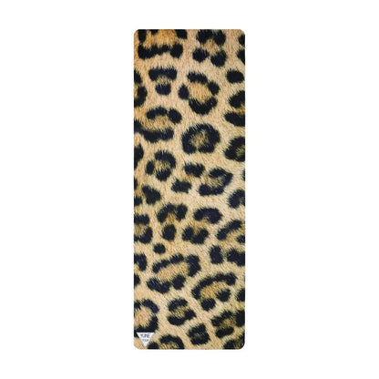 Foldable Leopard Suede Yoga Mat – 2mm Lightweight, Non-Slip Travel Mat by Yune Yoga