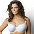 Lightly padded full coverage white strappy bra by Lime Lucy, Kinga Nati lingerie, featuring supportive design and intricate strap details.
