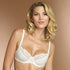 Lise Charmel Love Promesse sheer lace tulip bra in cream, featuring delicate lace details and supportive underwire.
