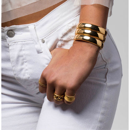 Bronze Lucy Liza bracelet featuring a sleek bangle design with intricate Sahira jewelry detailing.