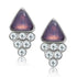 Rhodium white metal earrings with clear top-grade crystal from Turquoise Tiger Jewelry collection.
