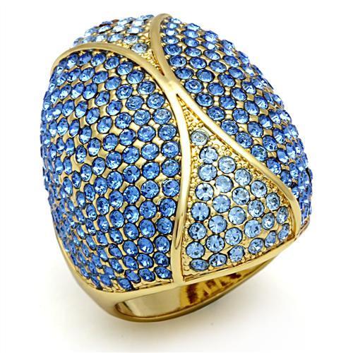 Turquoise Tiger Flash Gold Brass Ring with top-grade finish, showcasing a polished gold band with intricate details.