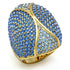 Turquoise Tiger Flash Gold Brass Ring with top-grade finish, showcasing a polished gold band with intricate details.