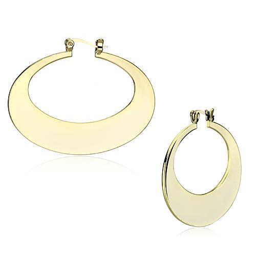 Turquoise Tiger LO2737 gold iron earrings featuring sleek, modern jewelry design with polished gold finish.