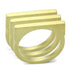 Matte gold brass ring from Turquoise Tiger with a sleek, modern design, showcasing smooth, polished surface and rounded shape.