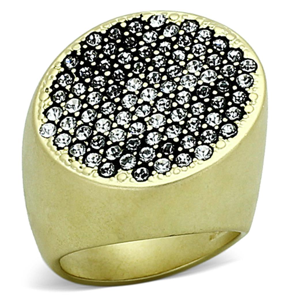 Turquoise Tiger LOA889 matte gold brass ring featuring a sleek design and high-quality craftsmanship.
