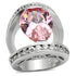 Rhodium brass ring with AAA grade cubic zirconia from Turquoise Tiger, showcasing a sparkling, detailed jewelry design.