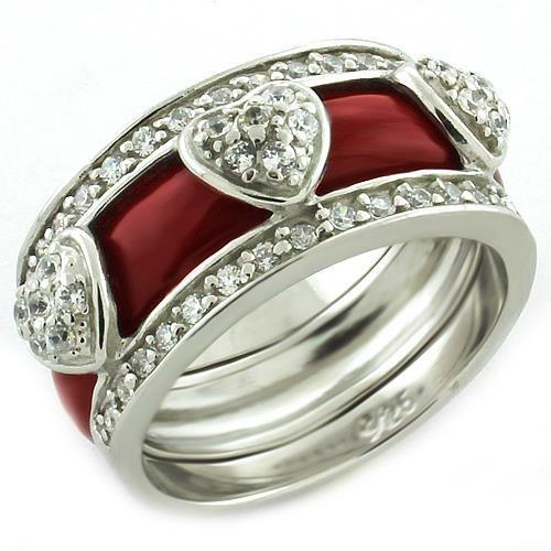 Rhodium 925 sterling silver ring with AAA gemstones by Turquoise Tiger, featuring intricate design and polished finish.