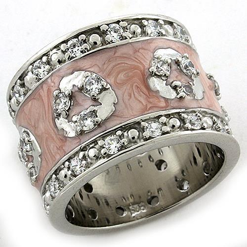 Rhodium 925 sterling silver ring with AAA gemstone from Turquoise Tiger, showcasing a detailed band design.