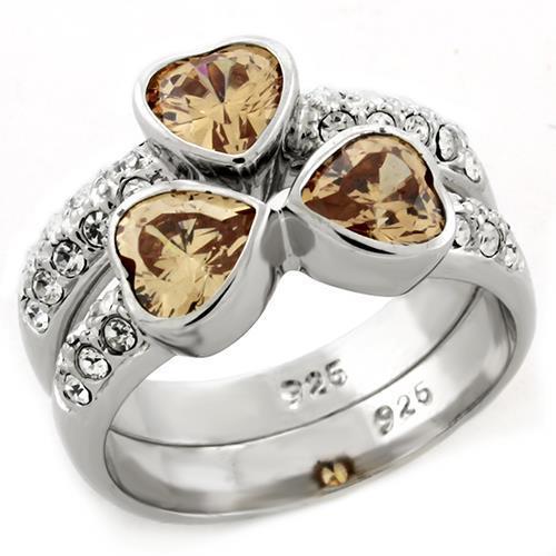 Sterling silver ring with rhodium finish featuring AAA gemstone, designed by Turquoise Tiger, showcasing intricate craftsmanship.