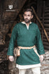 Azure Briseis Wool Tunic in Lodin Green, featuring a cozy, stylish design perfect for festivals and parties.