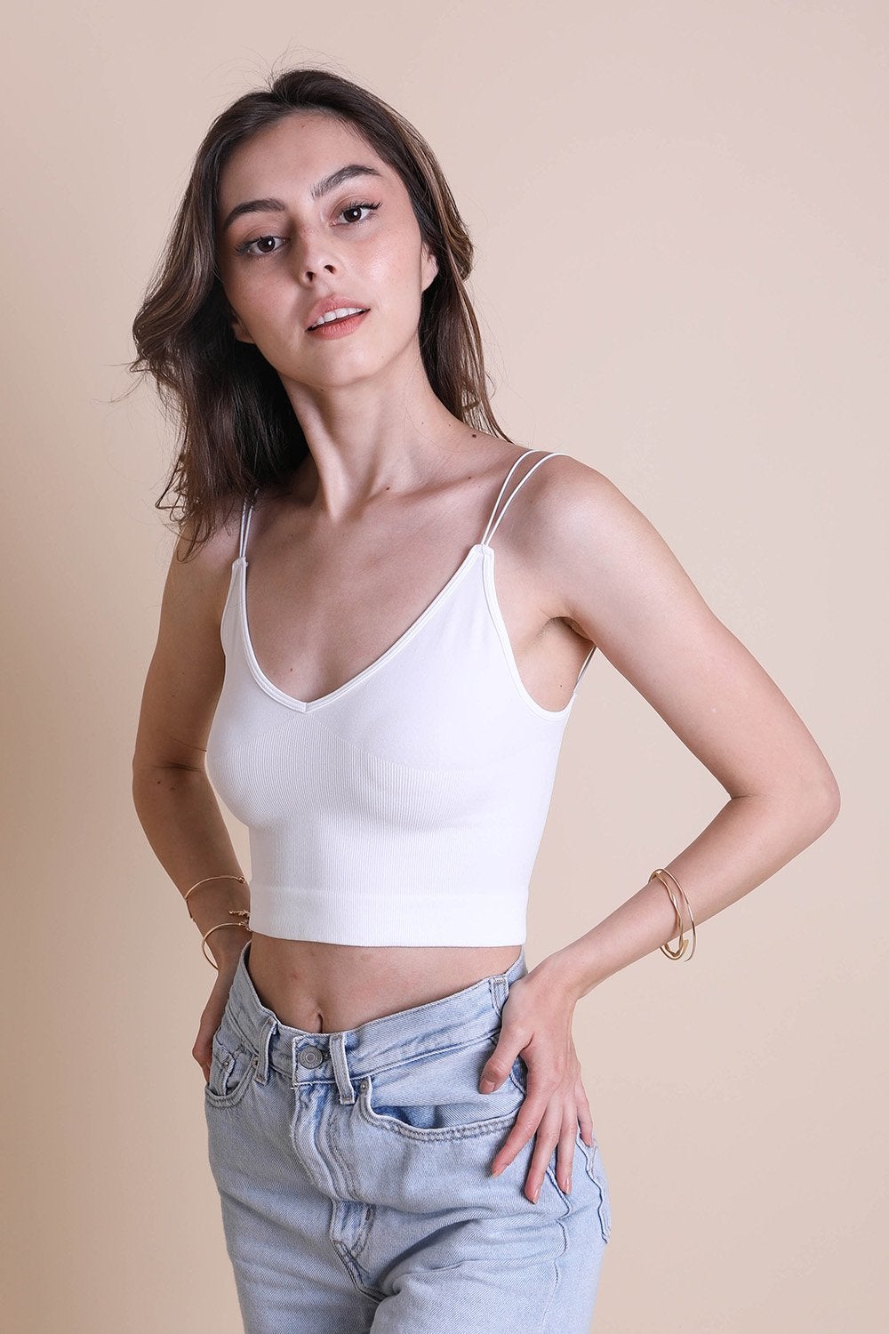 Periwinkle Aether low back brami lingerie with a soft, stretchy fabric and sleek design, ideal for stylish, comfortable wear.