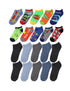 Kids boys denim no-show socks by Maroon Menoetius, breathable cotton ankle socks in white, black, and gray for active children.