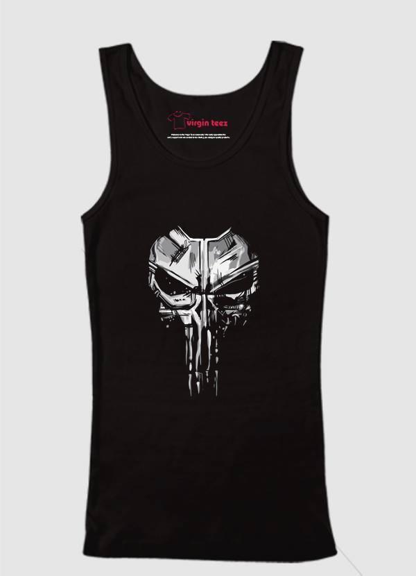 Scorpius skull tank top featuring a bold graphic design perfect for casual wear and trendy street style.