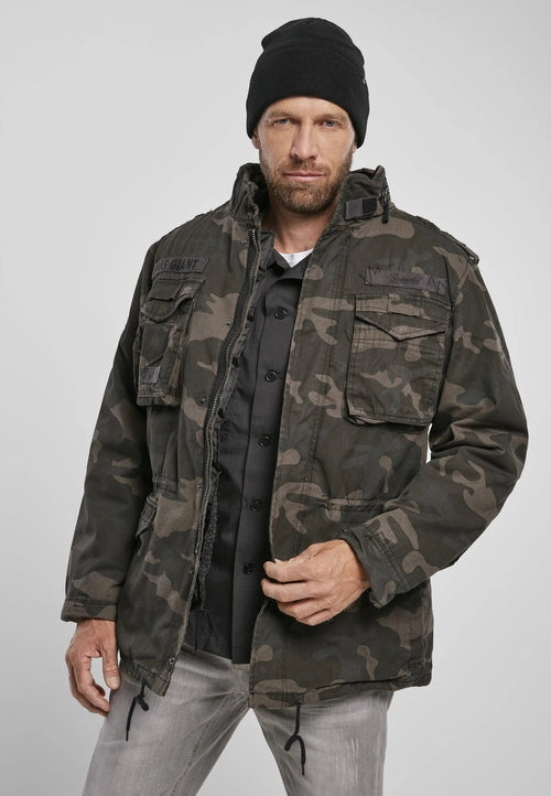 Callisto M65 Giant Heavy Jacket for men, durable military-style outerwear in olive green with multiple pockets and rugged design.
