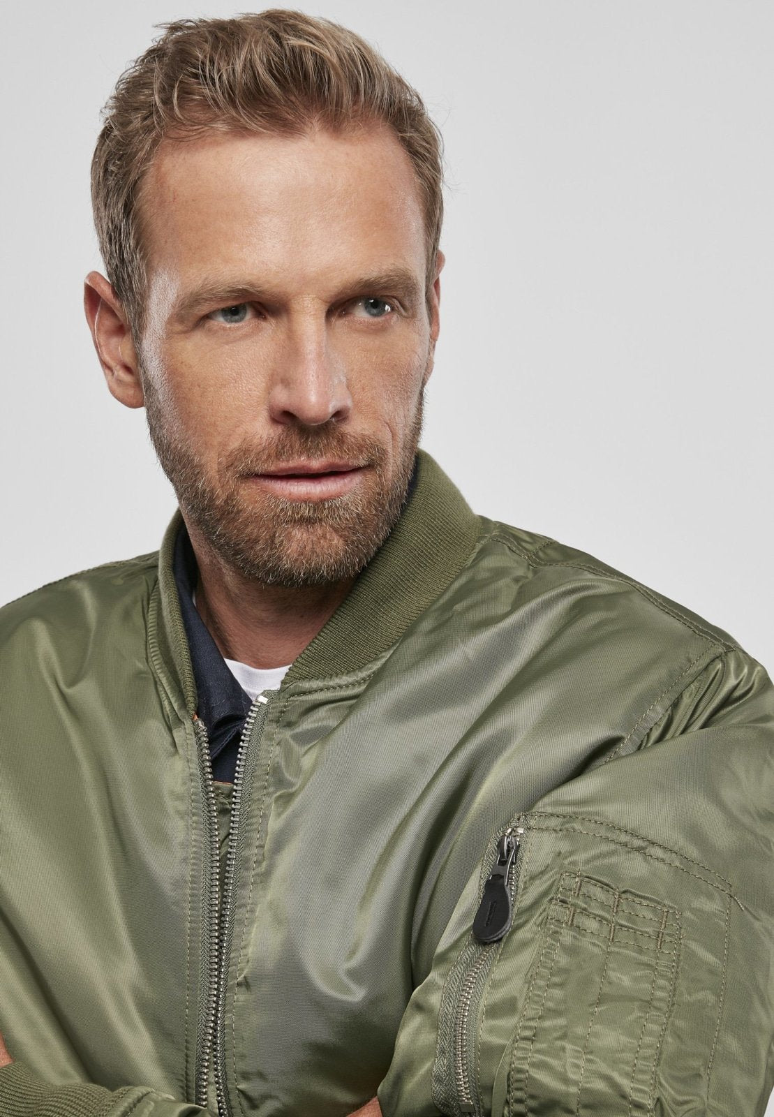 Callisto MA1 bomber jacket featuring a sleek design, front zipper, and ribbed cuffs, perfect for casual and stylish wear.