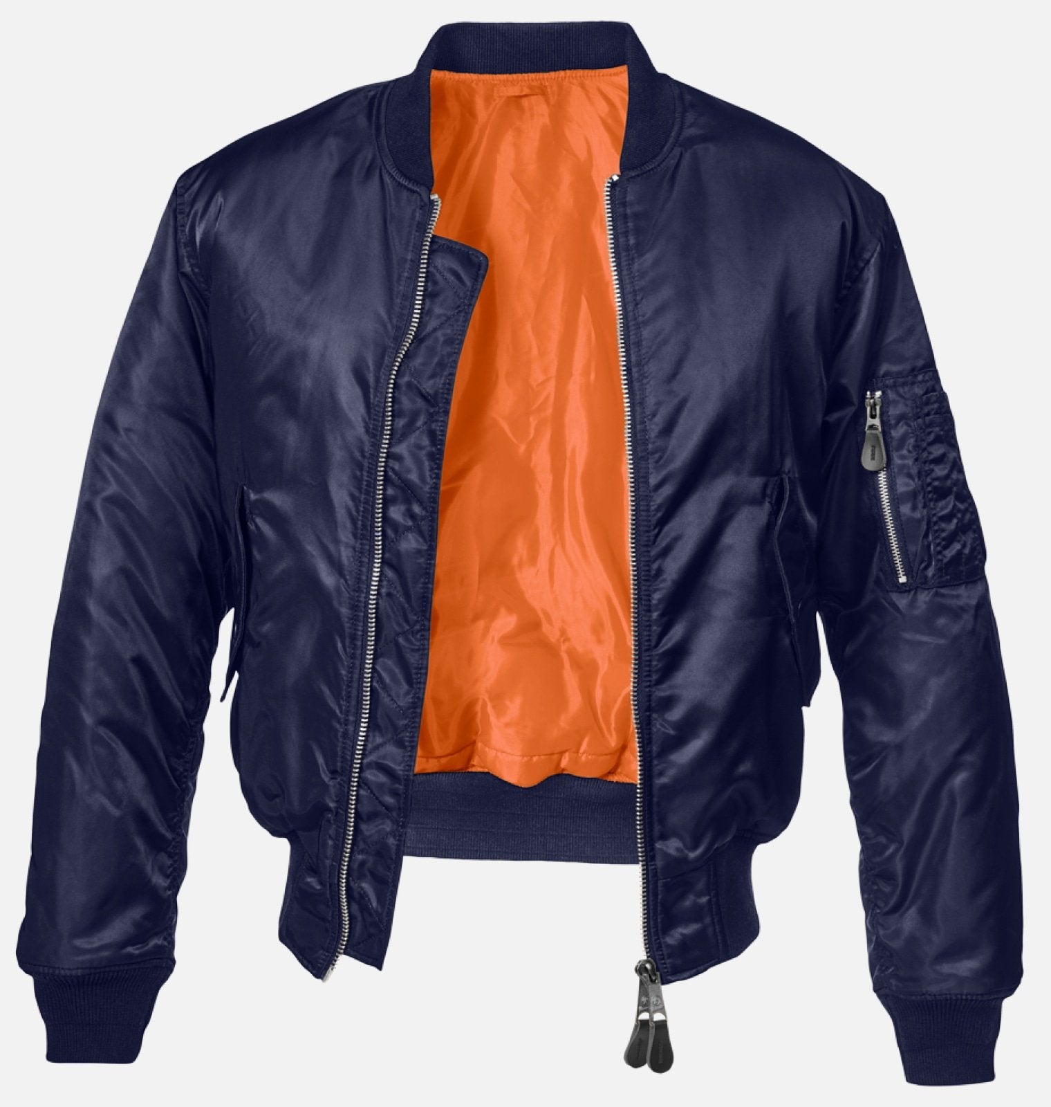 Callisto MA1 bomber jacket in olive green, featuring a classic military-style design with ribbed cuffs and collar.